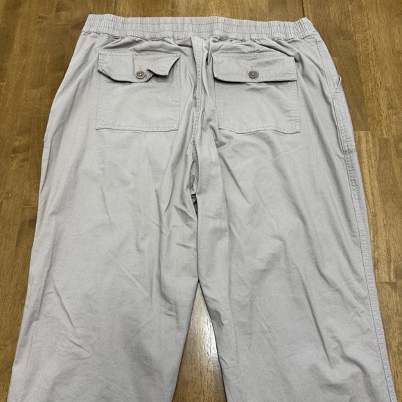Pact jogger pants women's XL organic woven twill chino utility zippered hem - Picture 7 of 14